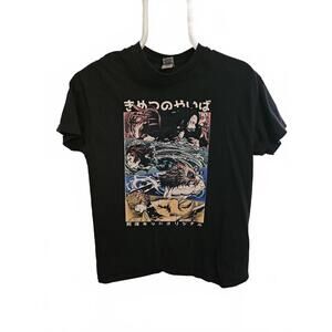 Demon Slayer Vintage Graphic T-Shirt Gildan Size Medium - EUC